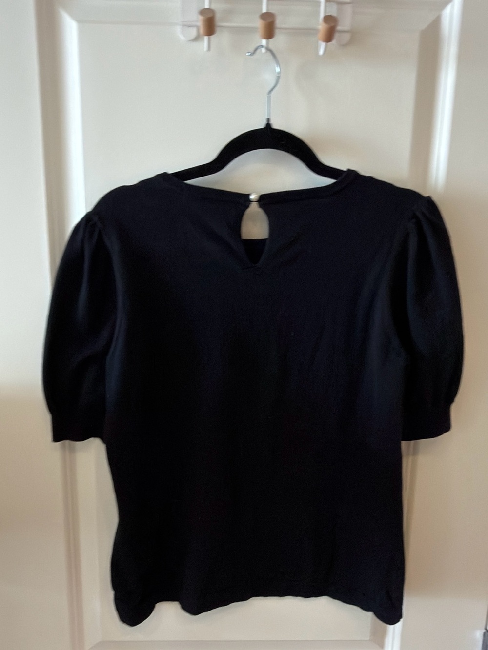 Cece Black Puff Sleeve Knit Top - Picture 3 of 3